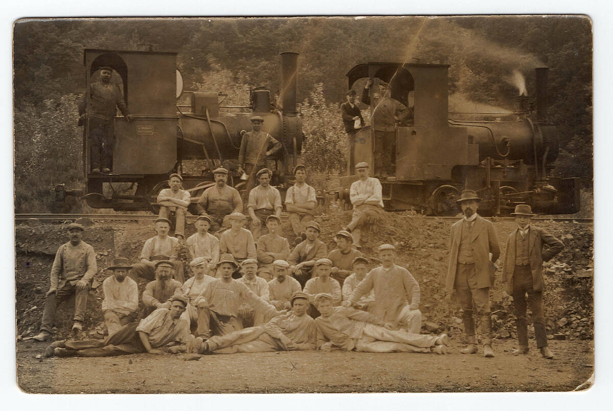 Kalksteinbruch bei Wiehl-Bielstein, um 1920 – Foto: Sammlung Jürgen Woelke/LVR-Freilichtmuseum Lindlar